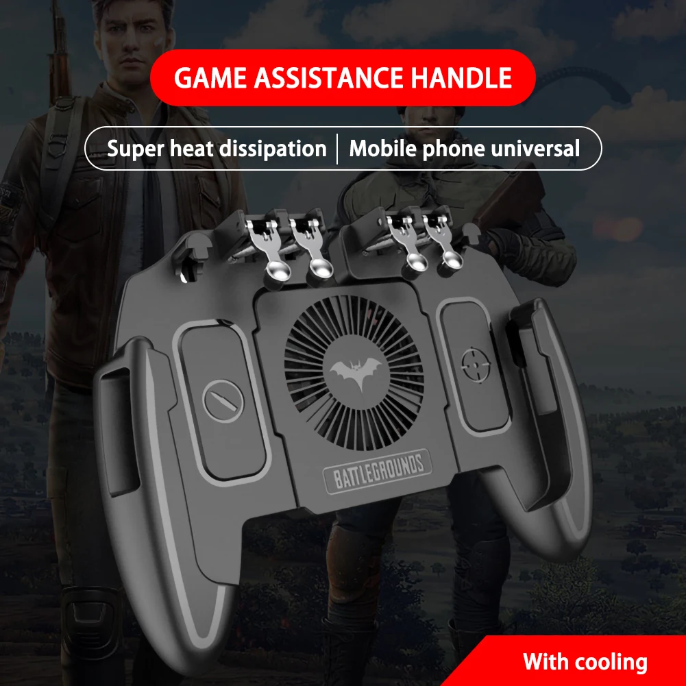 PUBG Mobile Joystick Controller L1R1 Trigger Gamepad for COD iOS Android Six 6 Finger Call of Duty Mobile Gamepad Cooling Fan
PUBG Mobile Joystick Controller L1R1 Trigger Gamepad for COD iOS Android Six 6 Finger Call of Duty Mobile Gamepad Cooling Fan