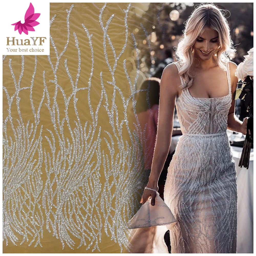 2021 Dubai White Crystal Super Sparkle Lace Fabric Luxury Beaded Sequins Laces For Wedding Dress HY1660
2021 Dubai White Crystal Super Sparkle Lace Fabric Luxury Beaded Sequins Laces For Wedding Dress HY1660