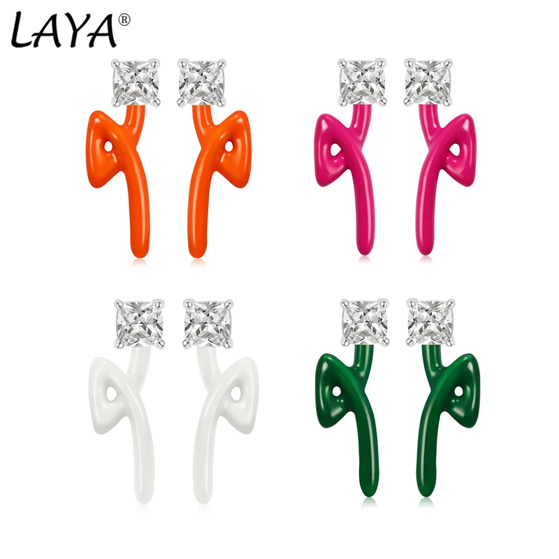 Laya 925 Sterling Silver Free Shipping High Quality Zircon Fashion Irregular Earrings For Women Charm Jewelry Handmade Enamel
Laya 925 Sterling Silver Free Shipping High Quality Zircon Fashion Irregular Earrings For Women Charm Jewelry Handmade Enamel