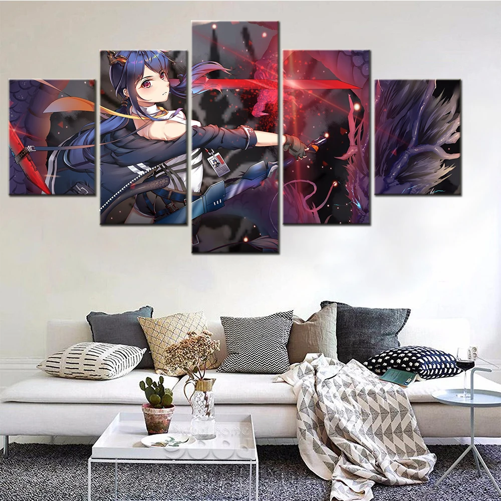 Japanese Anime Red Girl Fantasy Dragon Sword Anime Figure Wall Art Bedroom Decoration Modular Canvas Paintings 5 Piece Posters
Japanese Anime Red Girl Fantasy Dragon Sword Anime Figure Wall Art Bedroom Decoration Modular Canvas Paintings 5 Piece Posters