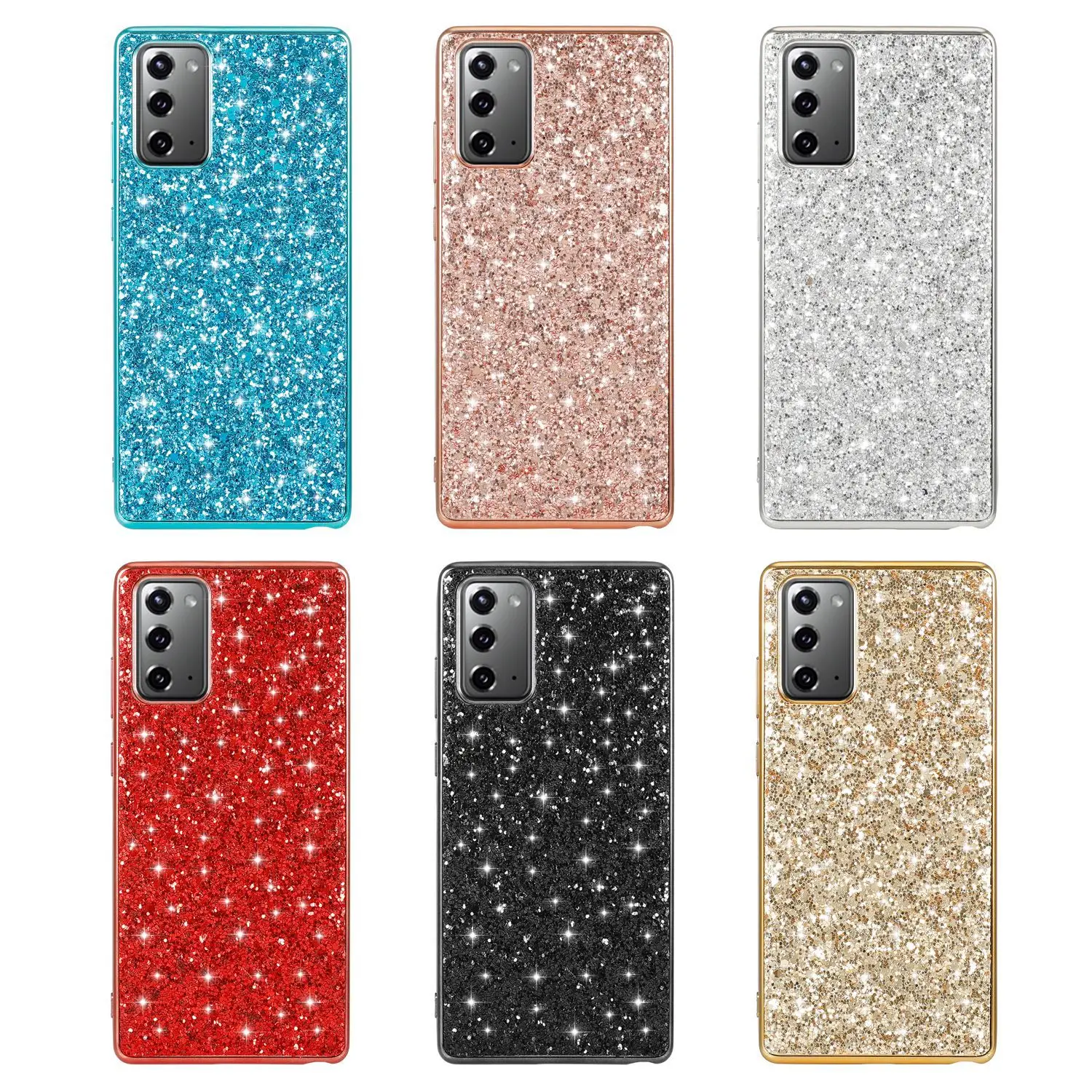 

Easterm Hot Style Phone Cover For Samsung S20 S10 S9 S8 Note 9 Note20Ultra Plated Shining Powder Sequined Mobile Phone Case