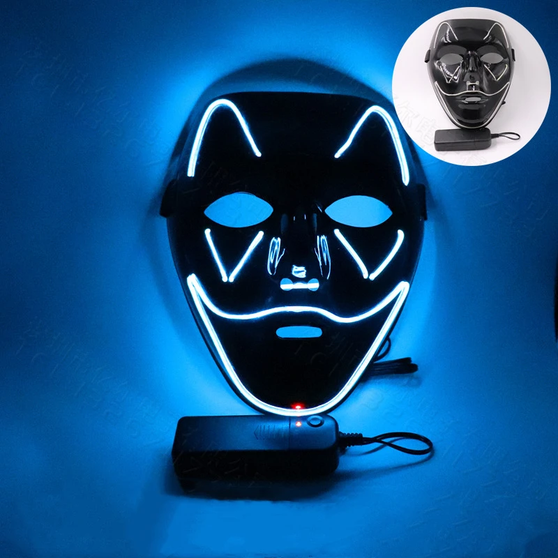 1PC Halloween Bat Smiley Mask LED Glow Scary EL-Wire Mask Light Up Festival Cosplay Costume Supplies Party Mask Mardi Gras ZLL 
1PC Halloween Bat Smiley Mask LED Glow Scary EL-Wire Mask Light Up Festival Cosplay Costume Supplies Party Mask Mardi Gras ZLL