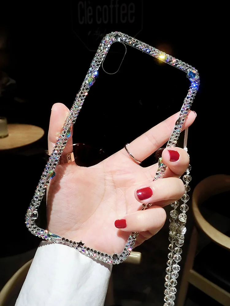 Transparent rhinestone phone cases for iPhone 11 Pro max xr xs max 6 6s 7 8 plus anti-drop covers
Transparent rhinestone phone cases for iPhone 11 Pro max xr xs max 6 6s 7 8 plus anti-drop covers