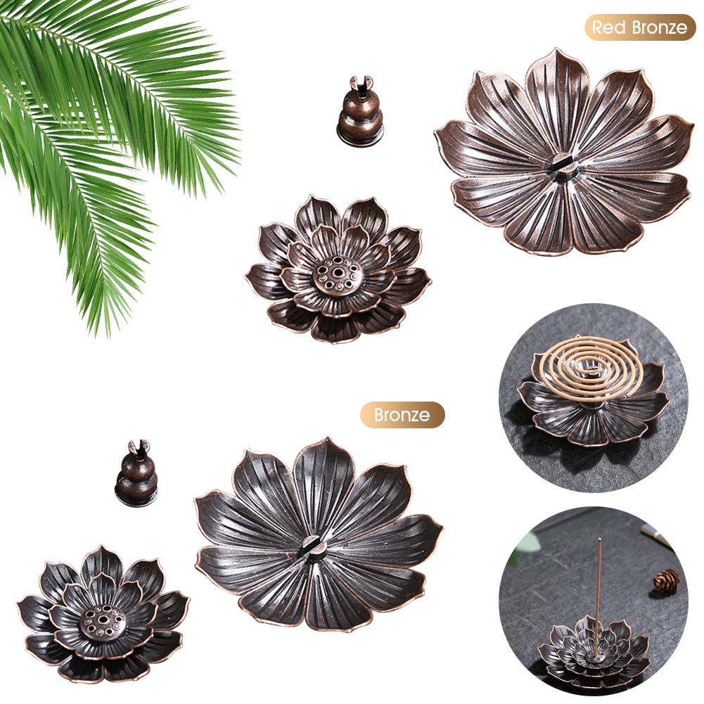 Alloy Incense Burner Stick Holder Buddhism Lotus Line Incense plate Sandalwood Coil Base Temples Yoga Studios Home Decoration
Alloy Incense Burner Stick Holder Buddhism Lotus Line Incense plate Sandalwood Coil Base Temples Yoga Studios Home Decoration