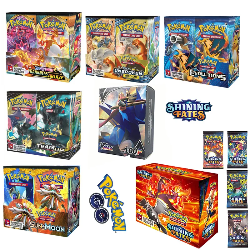 324Pcs/box Cards Pokemon Tcg: Sword & Shield Darkness Ablaze Rebel Vivid Expansion Versions & Display Cards Game kids toys gift
324Pcs/box Cards Pokemon Tcg: Sword & Shield Darkness Ablaze Rebel Vivid Expansion Versions & Display Cards Game kids toys gift