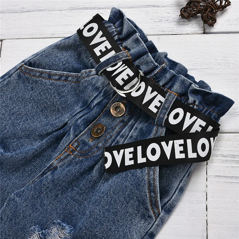 2020 New Brand Kids Girls Sweet Clothes Fashion Summer Toddler Kids Baby Girl Tops T-Shirt Denim Pants Jeans Belt 3Pcs Outfits
2020 New Brand Kids Girls Sweet Clothes Fashion Summer Toddler Kids Baby Girl Tops T-Shirt Denim Pants Jeans Belt 3Pcs Outfits