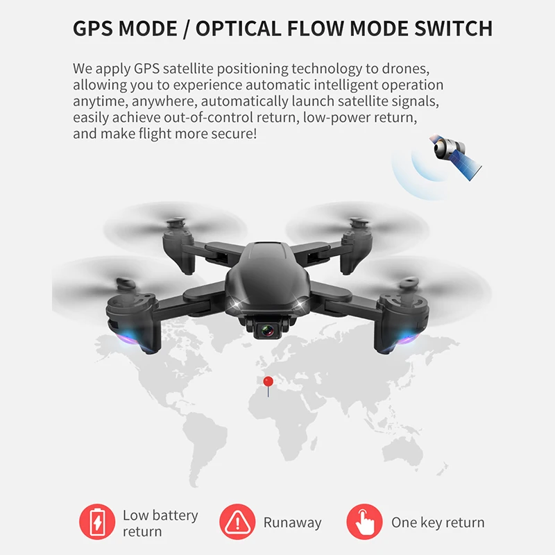 Квадрокоптер Teeggi SG701 SG701S gps Радиоуправляемый Дрон с 5g Wi Fi FPV 4K HD оптический поток