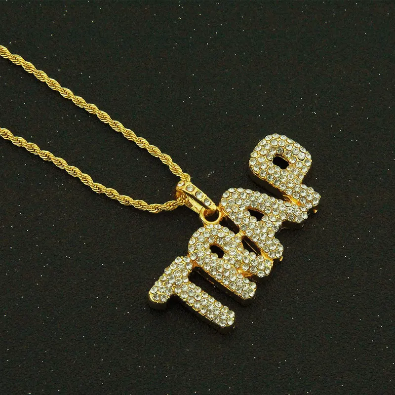 New Men Hip Hop Ice Out Bling TRAP Letter Pendant Necklaces Fashion PoPular Hiphop Jewelry gifts
New Men Hip Hop Ice Out Bling TRAP Letter Pendant Necklaces Fashion PoPular Hiphop Jewelry gifts