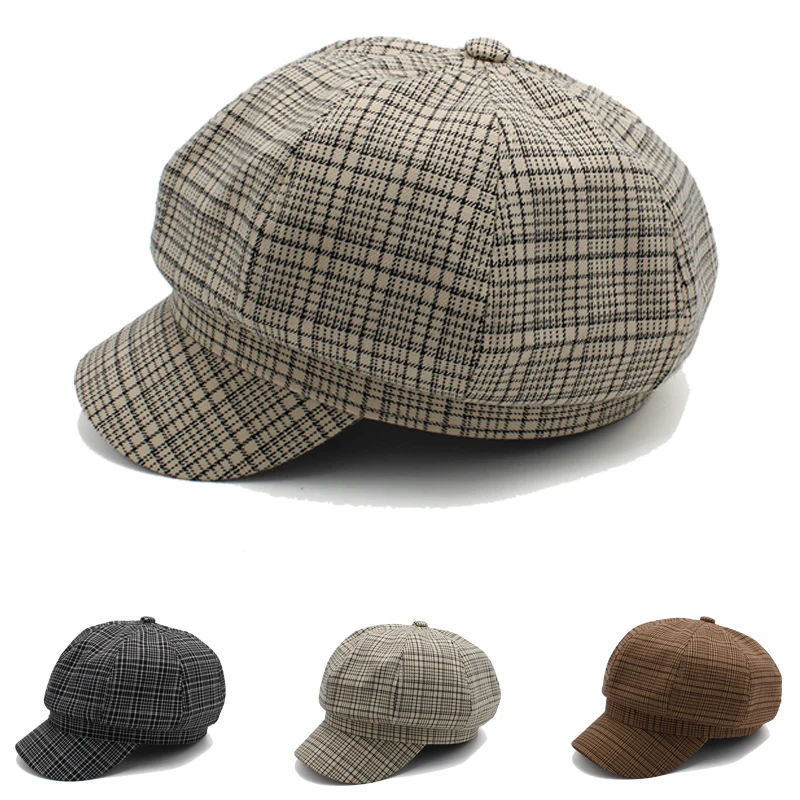 Men Women Plaid Cotton Baker Boy Hats Outdoor Newsboy Caps Street Style Fiddler Travel Winter Adjustable Size US 7 1/8 UK M
Men Women Plaid Cotton Baker Boy Hats Outdoor Newsboy Caps Street Style Fiddler Travel Winter Adjustable Size US 7 1/8 UK M