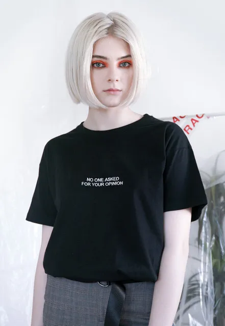 Женская летняя футболка с надписью «No One Need for Your Personage», размеры 90s, панк, гранж, готика, женская футболка, Ropa De Mujer Tumblr
Женская летняя футболка с надписью «No One Need for Your Personage», размеры 90s, панк, гранж, готика, женская футболка, Ropa De Mujer Tumblr