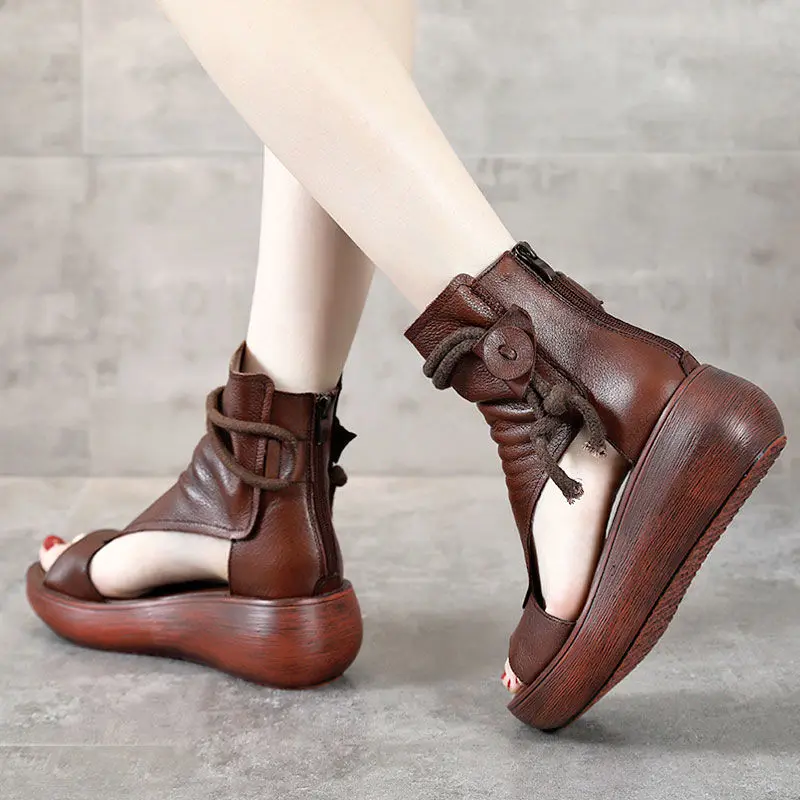 Rome High-top Increased Platform Bottom Shoes Woman Thick-soled Sandals Women's Soft-soled Slope with Retro 2021 New Summer
Rome High-top Increased Platform Bottom Shoes Woman Thick-soled Sandals Women's Soft-soled Slope with Retro 2021 New Summer