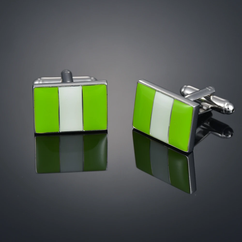 Мужские геометрические запонки, зеленые и белые запонки для рубашки
Мужские геометрические запонки, зеленые и белые запонки для рубашки