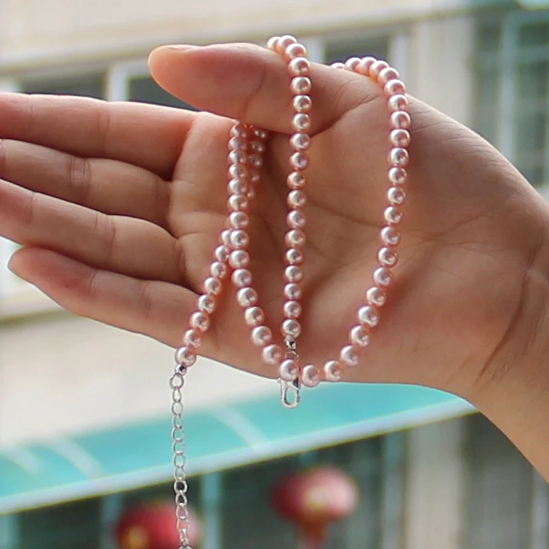 light luxury 5-6MM Lavender natural pearl necklace round very light genuine female NECKLACE 18INCH AAAA
light luxury 5-6MM Lavender natural pearl necklace round very light genuine female NECKLACE 18INCH AAAA