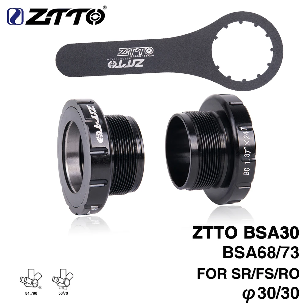 ZTTO BSA30 BB68 BSA 68 73 MTB дорожный велосипед внешний подшипник нижние кронштейны