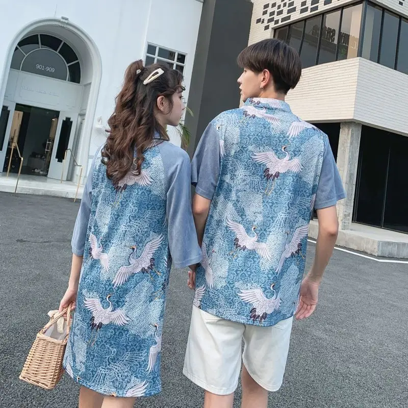 tops short-sleeved t shirt Couple's clothing summer Chinese style fairy crane Printing girl loose Causal harajuku tee ropa mujer
tops short-sleeved t shirt Couple's clothing summer Chinese style fairy crane Printing girl loose Causal harajuku tee ropa mujer