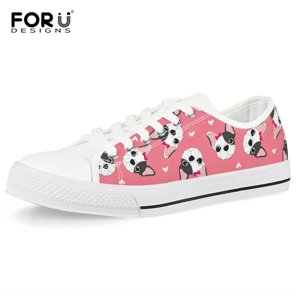 FORUDESIGNS Pink French Bulldog Print Women Girls Canvas Shoes Cute Lace Up Low Top Flats Breathable Vulcanized Sneakers
FORUDESIGNS Pink French Bulldog Print Women Girls Canvas Shoes Cute Lace Up Low Top Flats Breathable Vulcanized Sneakers