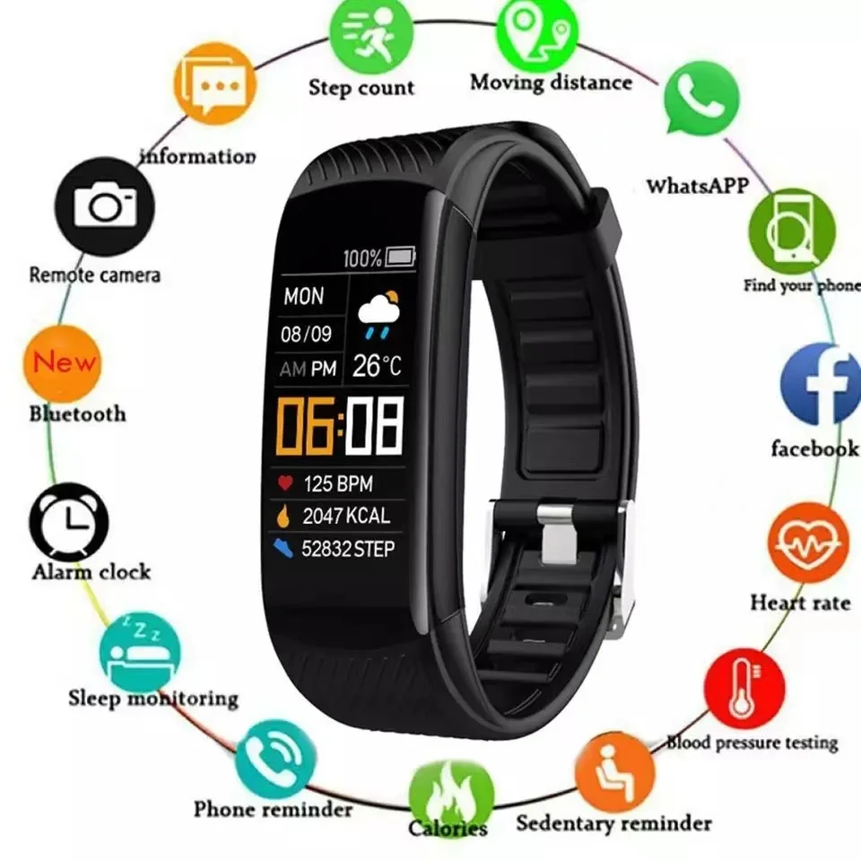 C5S Fitness Bracelet Smart Watch Men Women Sport Smartwatch Heart Rate Blood Pressure Sleep Monitor Watch USB Charging
C5S Fitness Bracelet Smart Watch Men Women Sport Smartwatch Heart Rate Blood Pressure Sleep Monitor Watch USB Charging