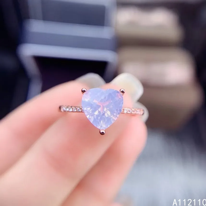 Exquisite Jewelry 925 Sterling Silver Inset With Gem Women's Popular Fashion Heart Lavender Amethyst Adjustable Ring Support Det
Exquisite Jewelry 925 Sterling Silver Inset With Gem Women's Popular Fashion Heart Lavender Amethyst Adjustable Ring Support Det