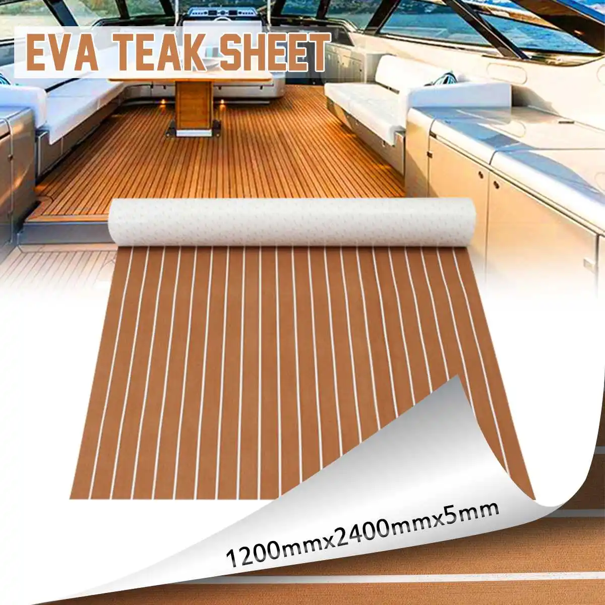 Self-Adhesive Foam Teak Decking EVA Foam Marine Flooring Faux Boat Decking Boat EVA Foam Floor Mat For Boat 1200mmx2400mmx5mm
Self-Adhesive Foam Teak Decking EVA Foam Marine Flooring Faux Boat Decking Boat EVA Foam Floor Mat For Boat 1200mmx2400mmx5mm