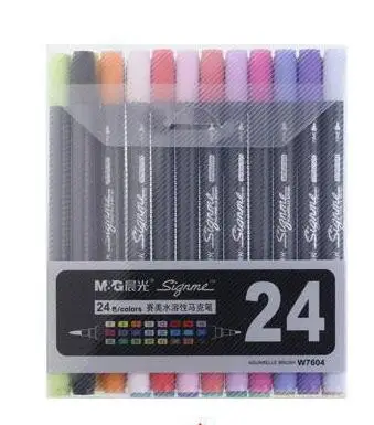 12/24 color double-head water-soluble semicon marker / color marker permanent marker paint pen base for markers 
12/24 color double-head water-soluble semicon marker / color marker permanent marker paint pen base for markers