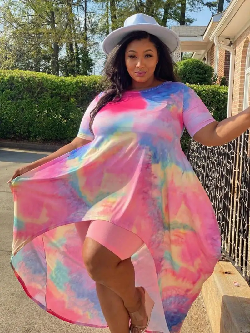 Pink Casual Print Asymmetrical O Neck Short Sleeve Dress Plus Size Dresses Without Shorts
Pink Casual Print Asymmetrical O Neck Short Sleeve Dress Plus Size Dresses Without Shorts