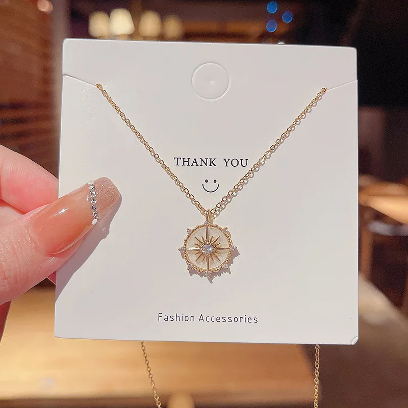 New Zircon Star Stainless Steel Necklace for Women Fashion Gold Plated Circle Pendant Choker Necklace Clavicle Chain Jewelry
New Zircon Star Stainless Steel Necklace for Women Fashion Gold Plated Circle Pendant Choker Necklace Clavicle Chain Jewelry