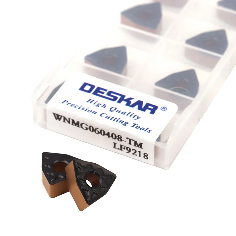 WNMG060408-TM LF9218 High-quality two-color coated blade CNC lathe turning tool Tungsten carbide blade for processing steel part 
WNMG060408-TM LF9218 High-quality two-color coated blade CNC lathe turning tool Tungsten carbide blade for processing steel part