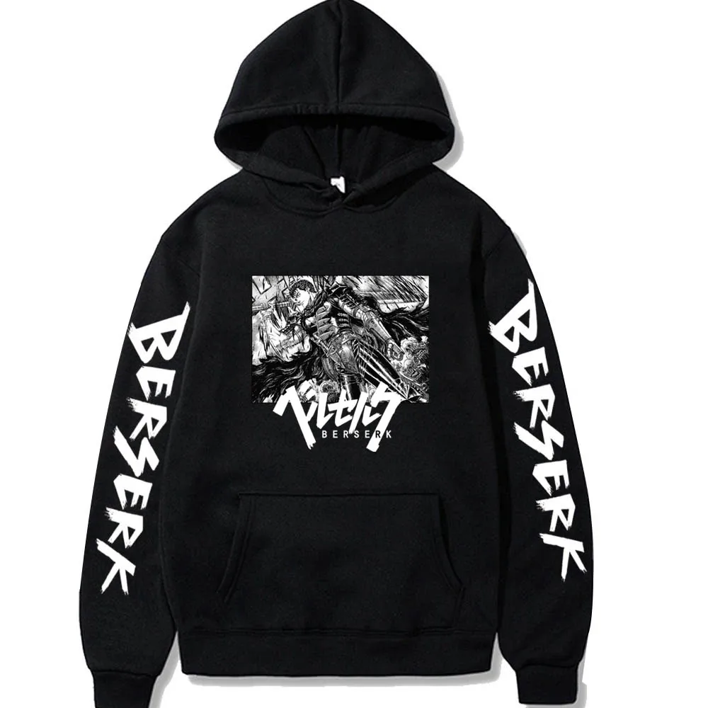Японское аниме смешные мужские и женские крутые толстовки свободные рукава Топы Berserk
Японское аниме смешные мужские и женские крутые толстовки свободные рукава Топы Berserk