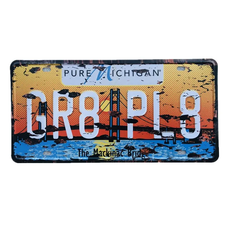 GR8-PL8 License Plate Metal Plate Car Number Tin Sign Bar Pub Cafe Metal Tin Sign Bar Pub Cafe Garage Home Decor Wall Plaques
GR8-PL8 License Plate Metal Plate Car Number Tin Sign Bar Pub Cafe Metal Tin Sign Bar Pub Cafe Garage Home Decor Wall Plaques