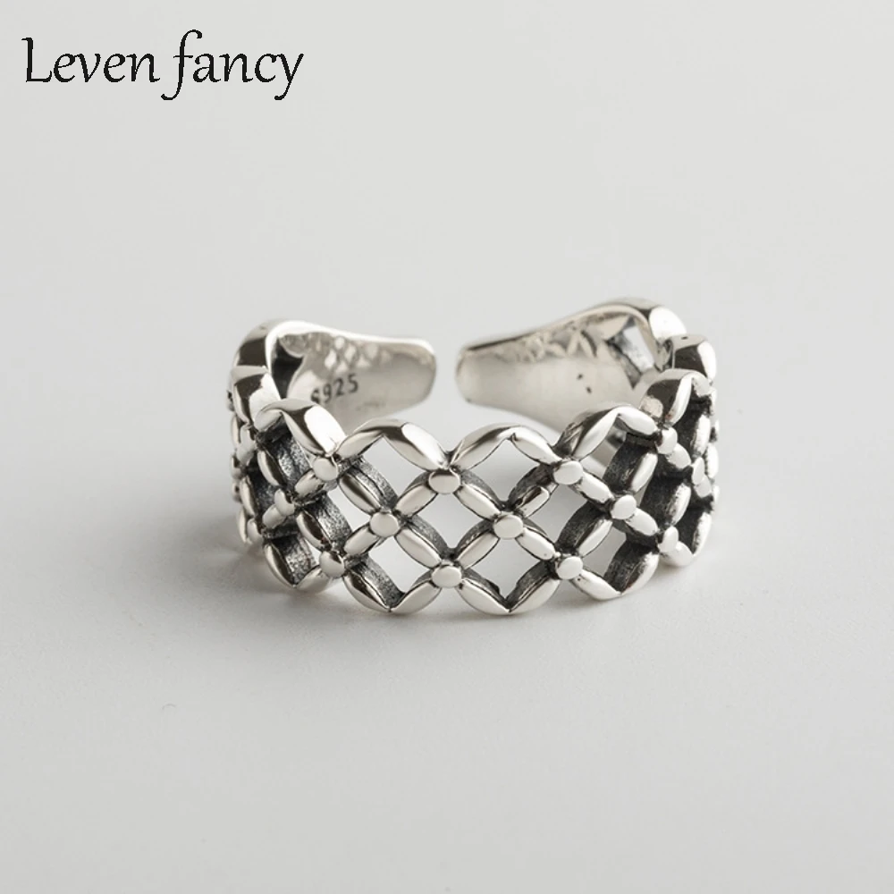 Fashion Ring 925 Sterling Silver Jewelry Woven Mesh Rings for Girls Leaf Flower Band Wide Thick Ring Anillos Mujer Bague Anel
Fashion Ring 925 Sterling Silver Jewelry Woven Mesh Rings for Girls Leaf Flower Band Wide Thick Ring Anillos Mujer Bague Anel