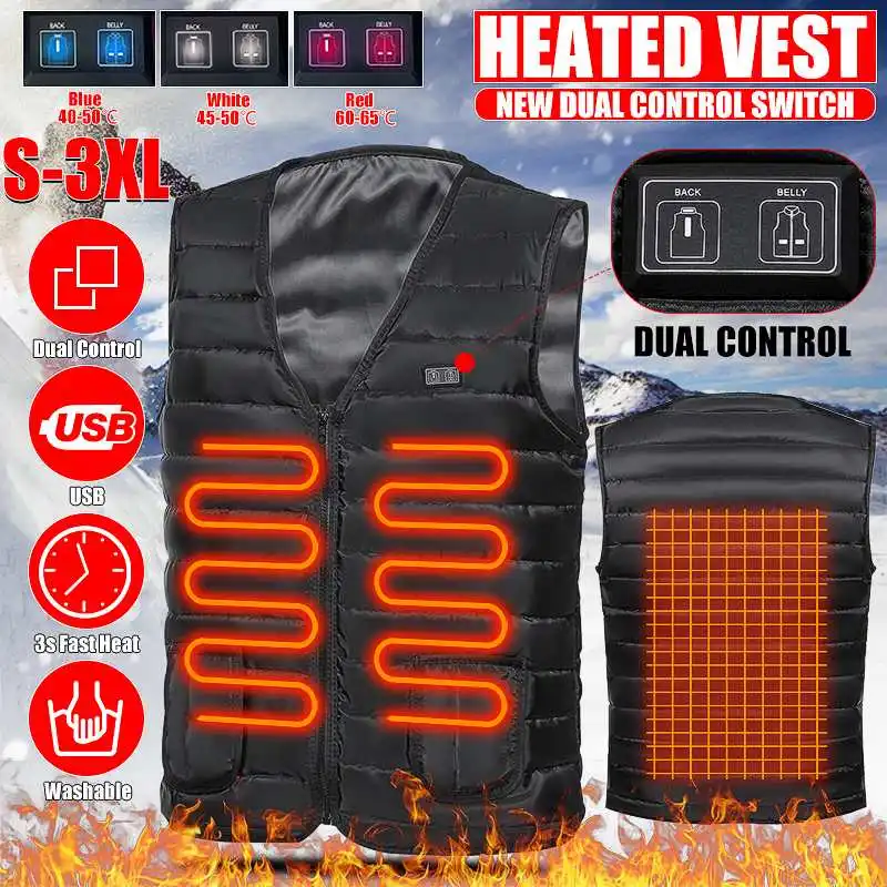 Heated Jacket Men Women Coat Intelligent Dual control switch USB Electric Heating Thermal Warm Clothes Winter Heated Vest
Heated Jacket Men Women Coat Intelligent Dual control switch USB Electric Heating Thermal Warm Clothes Winter Heated Vest
