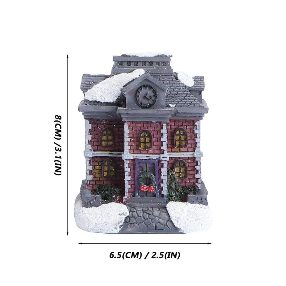 1 Set Christmas House Shaped Desktop Ornament Chic Festival Gift (Colorful)