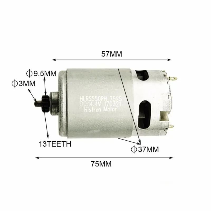 13-14.4v Teeth Motor Engine For Bosch GSR 14.4-2-li PSR1440li-2 2 609 199 253 Ball Bearing Large Torque Electronic Component
13-14.4v Teeth Motor Engine For Bosch GSR 14.4-2-li PSR1440li-2 2 609 199 253 Ball Bearing Large Torque Electronic Component