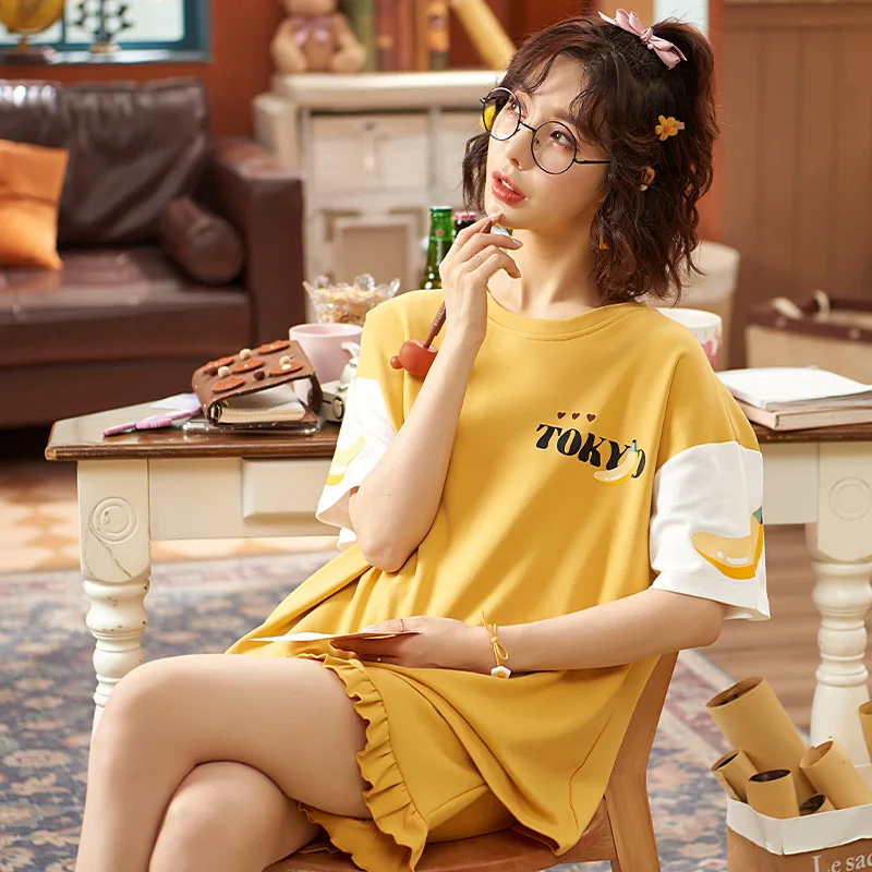 Женская домашняя одежда, летний желтый лоскутный пижамный комплект с шортами с коротким рукавом для девушек, простая Удобная хлопковая оде...
Женская домашняя одежда, летний желтый лоскутный пижамный комплект с шортами с коротким рукавом для девушек, простая Удобная хлопковая оде...