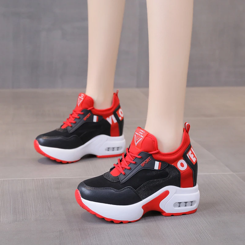 Black Wedge Sneakers Casual Wedges Women Shoes Height Increase 7cm Woman Platform Shoes Fashion High Quality 2021 Autumn 
Black Wedge Sneakers Casual Wedges Women Shoes Height Increase 7cm Woman Platform Shoes Fashion High Quality 2021 Autumn