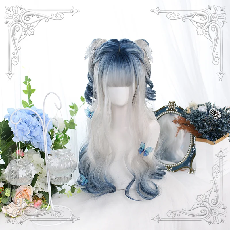 Long Wavy Female Wig Blue White Ombre Wigs Heat Resistant For Women Fairy Cosplay Party
Long Wavy Female Wig Blue White Ombre Wigs Heat Resistant For Women Fairy Cosplay Party