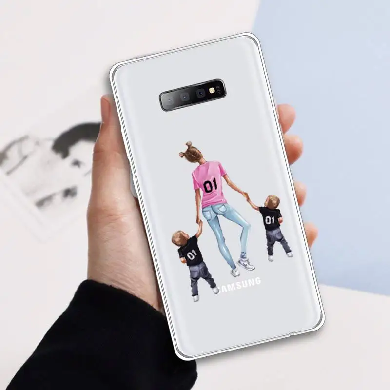 Cartoon mother baby boy girl Phone Case Transparent For Samsung Galaxy A 71 21s S note 8 9 10 plus 20 ultra
Cartoon mother baby boy girl Phone Case Transparent For Samsung Galaxy A 71 21s S note 8 9 10 plus 20 ultra