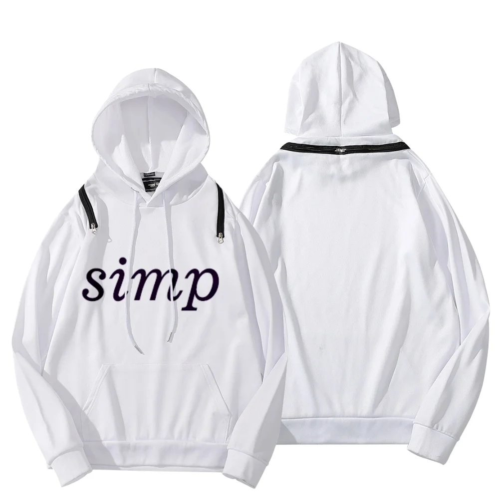 2021 Slang, simp, школьница, каждый день Harajuku, с открытыми плечами, с лямкой через шею, свитер с капюшоном
2021 Slang, simp, школьница, каждый день Harajuku, с открытыми плечами, с лямкой через шею, свитер с капюшоном