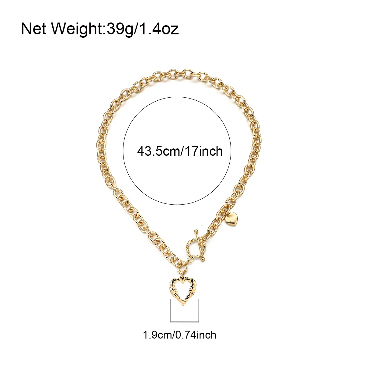 Lifefontier Vintage Love Heart Pendant Choker Necklace Gold Color Metal Chain Necklaces for Women Anniversary Jewelry Gift
Lifefontier Vintage Love Heart Pendant Choker Necklace Gold Color Metal Chain Necklaces for Women Anniversary Jewelry Gift