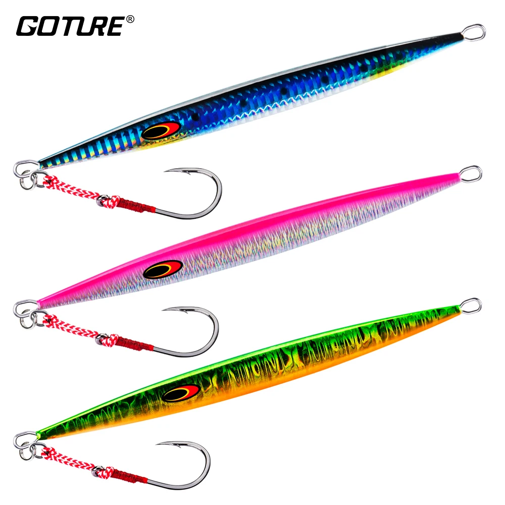Goture G009 3pcs/lot Luminous Metal Jig Slow Jigging Fishing Lure Lead Spoon 80g 100g 150g
Goture G009 3pcs/lot Luminous Metal Jig Slow Jigging Fishing Lure Lead Spoon 80g 100g 150g