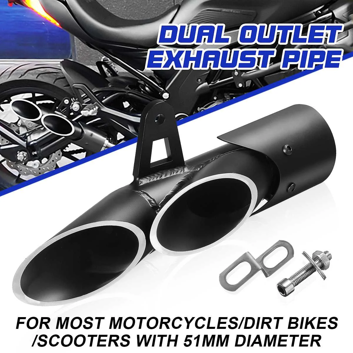 Motorcycle Dual Outlet Exhaust Muffler Tail Pipe Vent Nozzle For Yamaha YZF R6 for Suzuki GSXR S1000 S1000RR CBR250RR For BMW
Motorcycle Dual Outlet Exhaust Muffler Tail Pipe Vent Nozzle For Yamaha YZF R6 for Suzuki GSXR S1000 S1000RR CBR250RR For BMW
