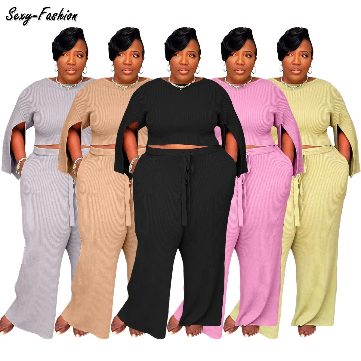 Somoshein Fashion Sexy Crop Top 2 Piece Sets Womens Outfits Solid Color Ribbed Winter Club Outfits Wholesale Dropshipping
Somoshein Fashion Sexy Crop Top 2 Piece Sets Womens Outfits Solid Color Ribbed Winter Club Outfits Wholesale Dropshipping