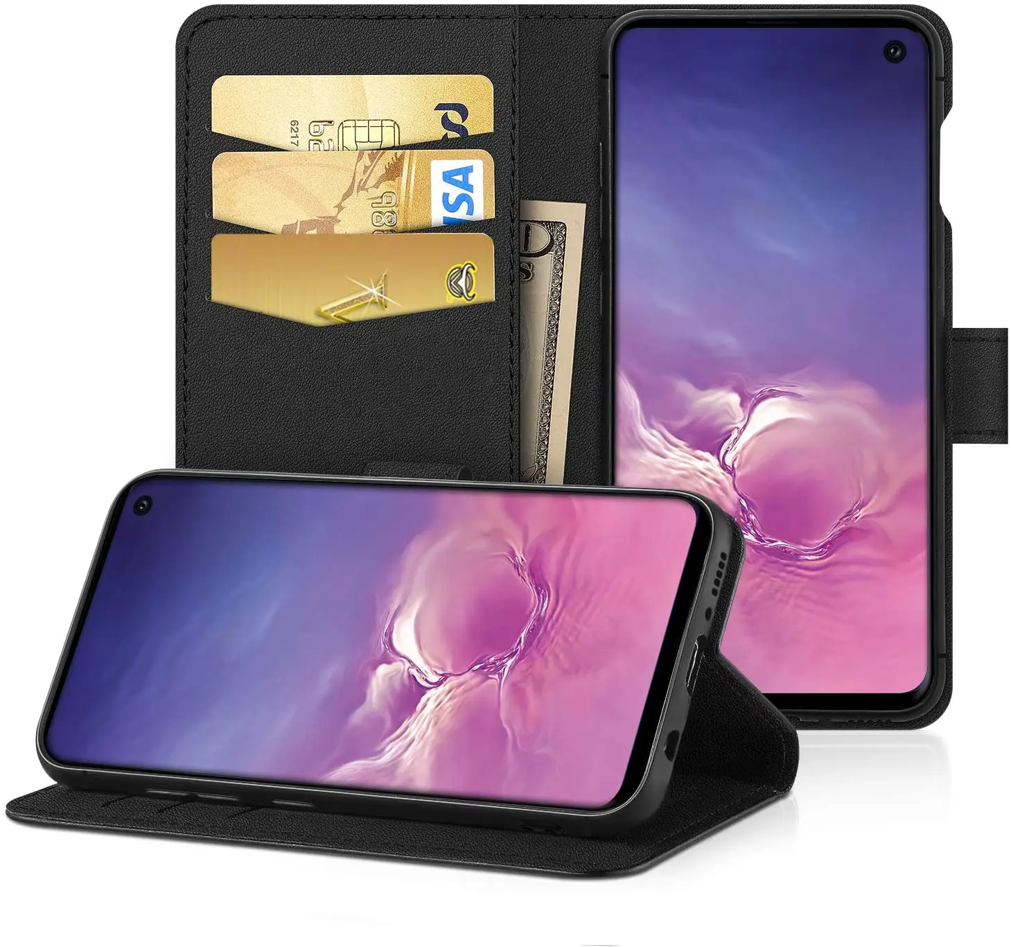 EasyAcc Case for Samsung Galaxy S10e / S10 Plus PU Leather with Card Holder Mobile Phone Case with Stand Stand Function
EasyAcc Case for Samsung Galaxy S10e / S10 Plus PU Leather with Card Holder Mobile Phone Case with Stand Stand Function