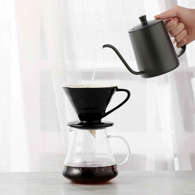 600ml hand flush pot white simple thin mouth pot with lid household long mouth hanging ear drip coffee pot appliance barista
600ml hand flush pot white simple thin mouth pot with lid household long mouth hanging ear drip coffee pot appliance barista
