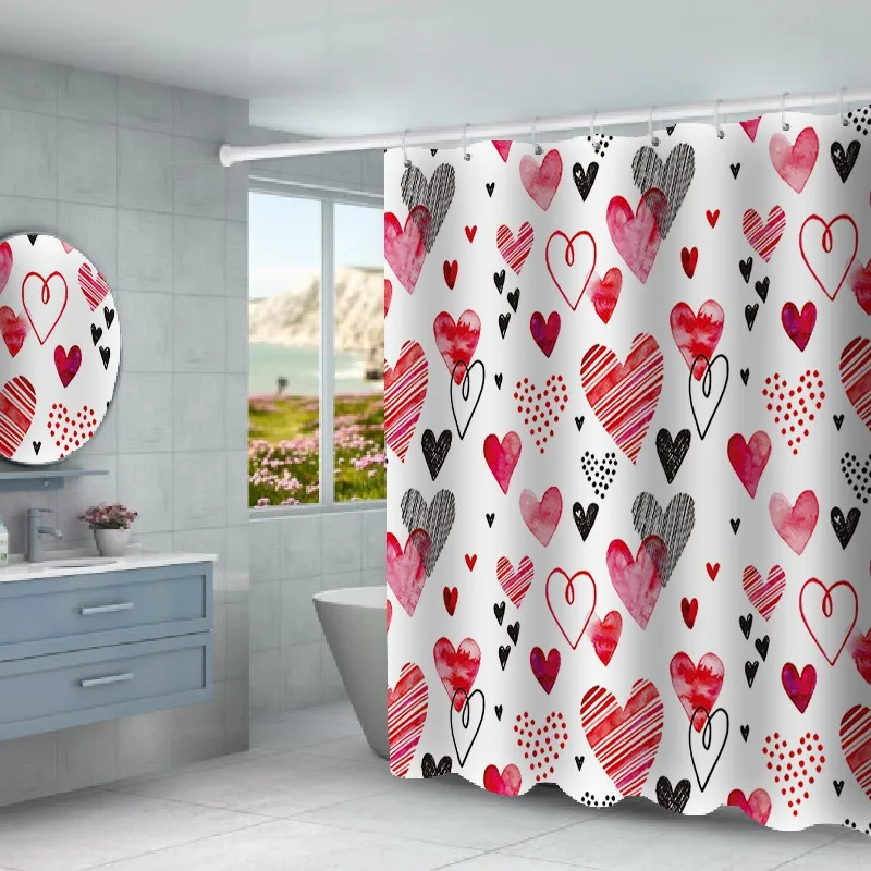 3D Digital Printing Valentine's Day Love Home Happy Shower Bathroom Products Personalized Printing Shower Curtain
3D Digital Printing Valentine's Day Love Home Happy Shower Bathroom Products Personalized Printing Shower Curtain