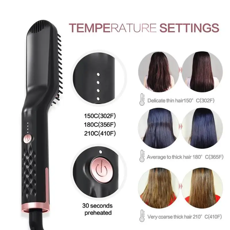 Men Electric Hair Comb Beard Straightener Hairdressing Curler Shaping Brush 
Men Electric Hair Comb Beard Straightener Hairdressing Curler Shaping Brush