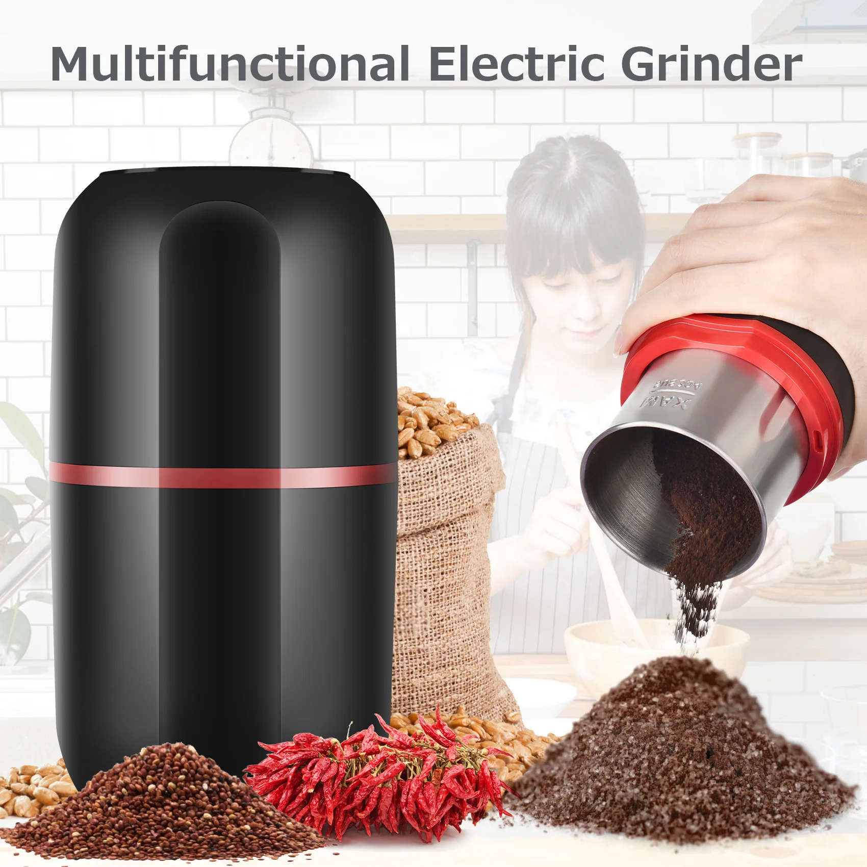 Electric Grain Grinder Machine Portable Coffee Grinder Farm Grain Crusher Coffee Bean Grinder Machine Crusher Food Processor
Electric Grain Grinder Machine Portable Coffee Grinder Farm Grain Crusher Coffee Bean Grinder Machine Crusher Food Processor