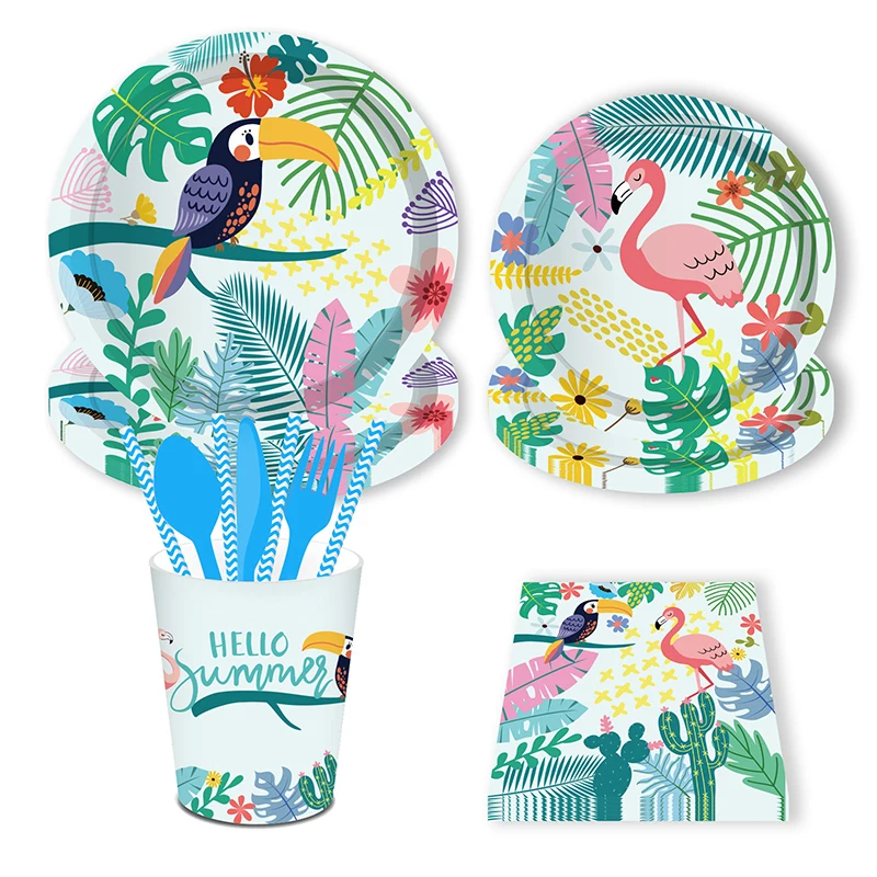 Flamingo Birthday Party Decoration Palm Leaves Paper Plates Cups Straws Paper Banner Summer Tropical Party Hawaiian Decorations
Flamingo Birthday Party Decoration Palm Leaves Paper Plates Cups Straws Paper Banner Summer Tropical Party Hawaiian Decorations