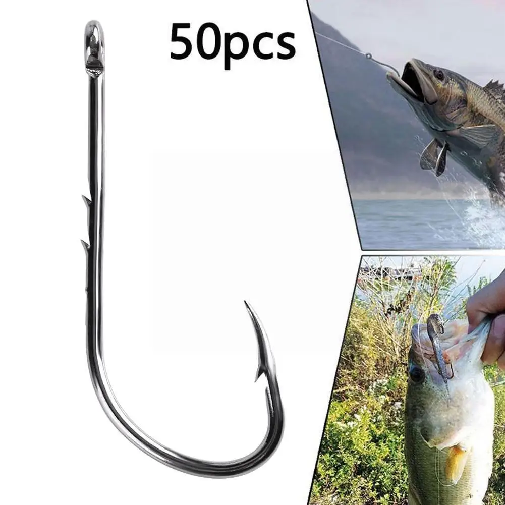 50pcs Double Back Barbed Single Hook Long Handle High Steel Eye Fishing Hook Hook Straight Tackle Fishing Sea Carbon B R5n3
50pcs Double Back Barbed Single Hook Long Handle High Steel Eye Fishing Hook Hook Straight Tackle Fishing Sea Carbon B R5n3