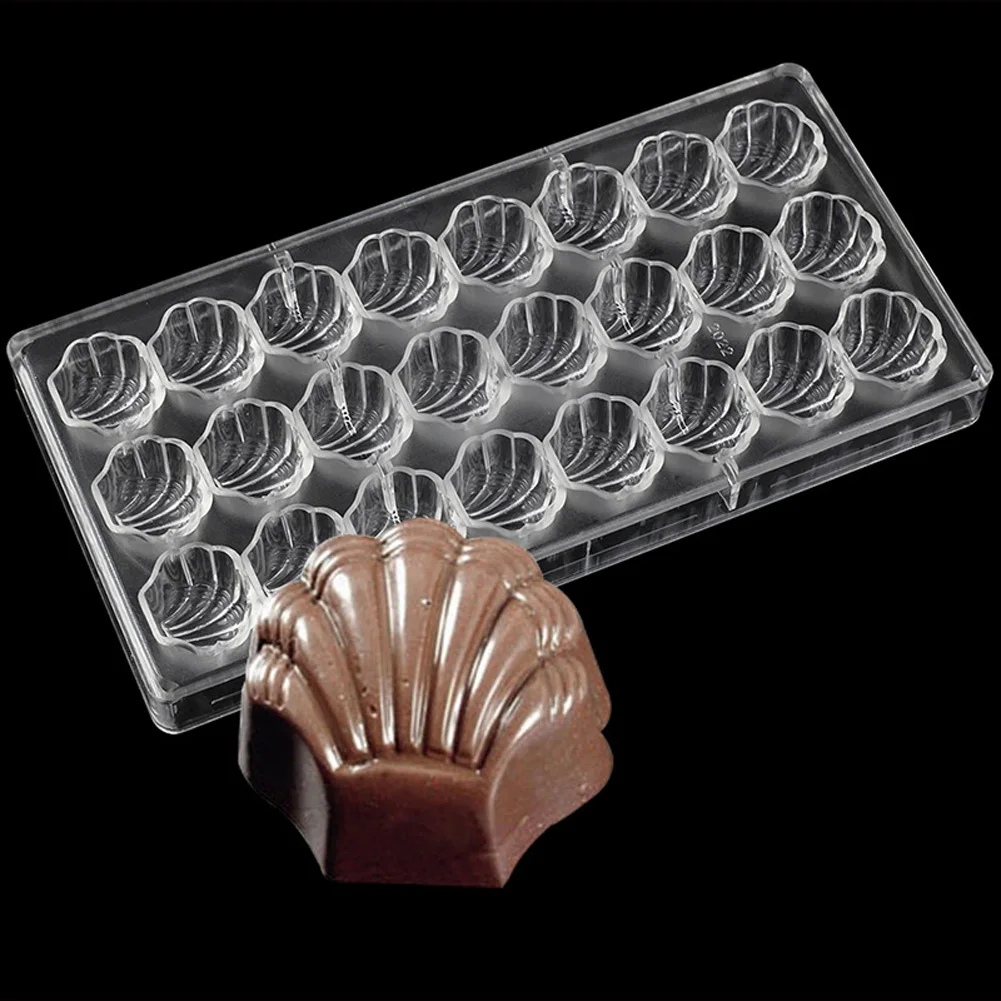Clear Plastic Chocolate Mould Polycarbonate Sugarcraft Cake Baking Mold Tool (24 Cavity Shell)
Clear Plastic Chocolate Mould Polycarbonate Sugarcraft Cake Baking Mold Tool (24 Cavity Shell)
